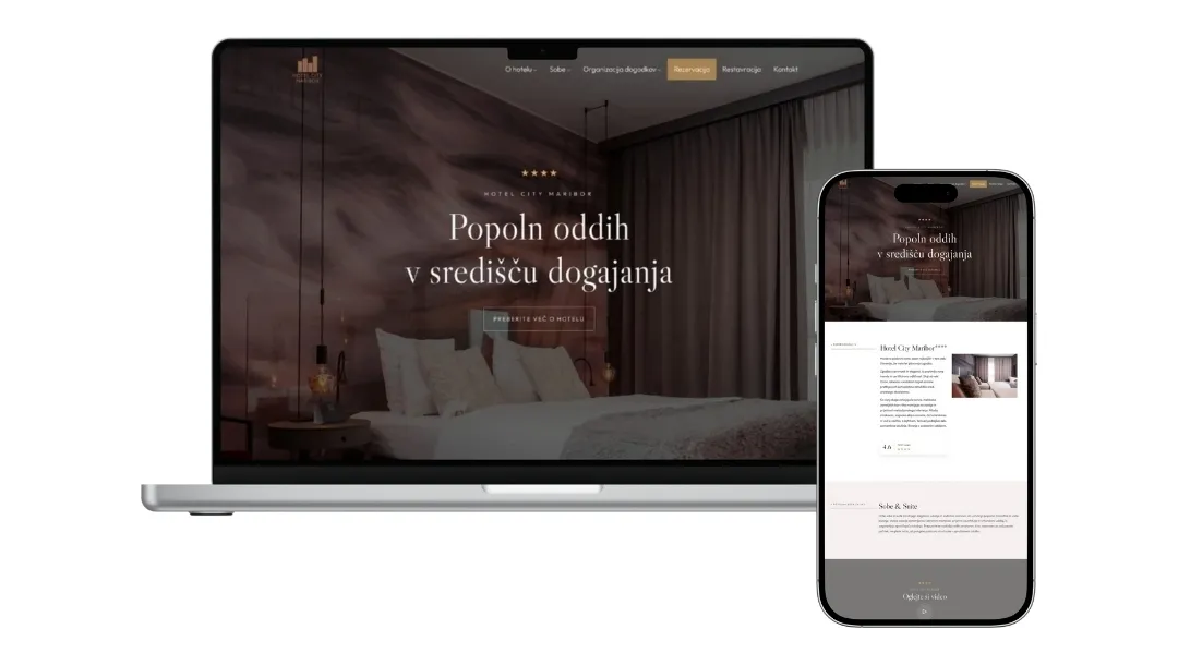 Predstavitev spletne strani Hotel City Maribor